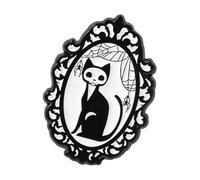 Pin de solapa con forma de calavera y diseño de punk, estilo vintage, de aleación, ramillete, joyería alternativa para amantes de la moda gótica, insignia de fiesta de Halloween, One Size, como se