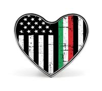 Pin de solapa con forma de corazón personalizado con la bandera de Italia y Estados Unidos de línea fina, broche personalizado, insignia, sombrero, ropa, accesorios de joyería para fiesta de bodas, fo
