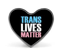 Pin de solapa con forma de corazón "Trans Transgender Lives Matter" (Las vidas de las personas transgénero importan), broche, insignia, accesorios de ropa para hombres y mujeres.