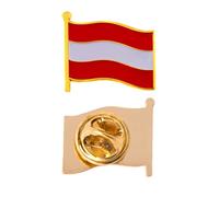 Pin de solapa con la bandera de Austria esmaltado, hecho de metal, para hombre, mujer, patriótico (bandera de ahorro de solapa)