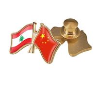 Pin De Solapa Con La Bandera De China Y Líbano - Broche Creativo Con Estampado De Bandera Étnica Para Corbata Insignia Patriótica Para Hombres Y Mujeres
