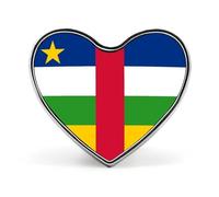 Pin De Solapa Con La Bandera De La República Centroafricana Broche Creativo Con Forma De Cuadrado Círculo O Corazón Estilo Patriótico Nacional Accesorio Novedoso Unisex