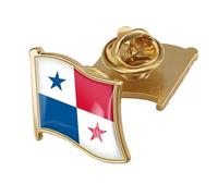 Pin De Solapa Con La Bandera De Panamá Broche Cuadrado De Cristal Con Estampado Creativo De La Bandera Nacional Estilo Patriótico Recuerdo Novedoso Para Bandera Unisex