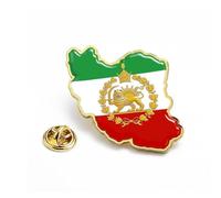 Pin de solapa con la bandera de Persia de Irán, pin de bandera iraní antigua, pin de metal esmaltado, insignia nacional, insignias de países, Acero aleado, Sin piedra preciosa