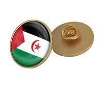 Pin De Solapa Con La Bandera Del Sahara Occidental Broche Novedoso Con Diseño De Mapa Insignias Cuadradas Geométricas Joyería Creativa Para Hombres Y Mujeres