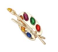 Pin de solapa con pincel, disfraz inspirado en el arte creativo, acento de único, durabilidad libre de oxidación, dije decorativo para amantes de la pintura, novia, cumpleaños, celebración