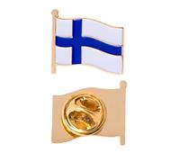 Pin de solapa de bandera de Finlandia, esmaltado, hecho de metal, para hombre y mujer, estilo patriótico