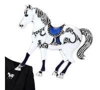 Pin de solapa de caballo - 4,8 x 4,4 cm, elegante broche ecuestre esmaltado, joyería de animales esmaltados, broche de caballo de lujo de estilo vintage, regalo de equitación occidental para mujeres