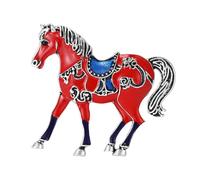 Pin de solapa de caballo - 4,8x4,4 cm elegante broche ecuestre, joyería de animales esmaltados, broche de caballo de lujo ligero esmaltado estilo corte vintage/Regalo de equitación occidental de est