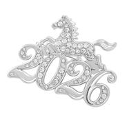 Pin de solapa de caballo en 3D, joyería con diamantes de imitación en forma de Animal para ropa y bolsos, accesorios de uso diario, broche con de estrella de caballo