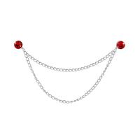 Pin de solapa de cadena dorada colgante para hombres, trajes de borla, broche de cadena, broches de cristal de diamantes de imitación, pines de solapa para hombres, cadenas de cuello para camisas