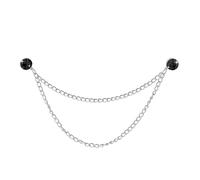 Pin de solapa de cadena dorada colgante para hombres, trajes de borla, broche de cadena, broches de cristal de diamantes de imitación, pines de solapa para hombres, cadenas de cuello para camisas