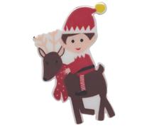 Pin de solapa de elfo montando un reno (LP3)