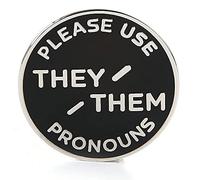 Pin de solapa de esmalte no binario con botón de broche - Pin de identidad de género del orgullo NB