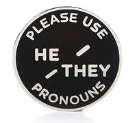 Pin de solapa de esmalte no binario con botón de broche - Pin de identidad de género del orgullo NB