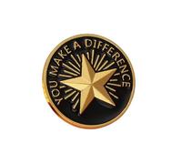 Pin de solapa de estrella en aleación resistente, fácil de llevar para fiestas, suministros y actuaciones escénicas, accesorio para el hogar, Zinc