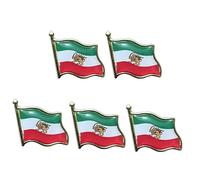 Pin de solapa de la bandera de Irán con base de aleación de hierro resistente y revestimiento epoxi para atuendo formal y eventos diplomáticos, accesorios formales, One Size, como se describe