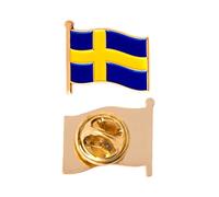 Pin de solapa de la bandera de Suecia hecho de recuerdo de metal