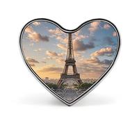 Pin de solapa de la Torre Eiffel de París, insignia de botón redondo, broche de estilo esmaltado de viaje, Pinback de Metal para sombrero, camisa, mochila, decoración de ropa