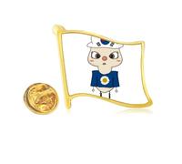 Pin de solapa de metal dorado con bandera de Seúl de Corea, país, Asia, Seúl