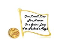 Pin de solapa de metal dorado con cita de festival gigante de pequeño paso