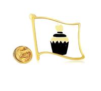 Pin de solapa de metal dorado con cita de Love Cake Cheery
