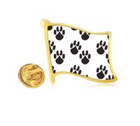 Pin de solapa de metal dorado con diseño de animales