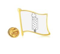 Pin de solapa de metal dorado con diseño de corazón y paletas de hielo