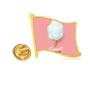 Pin de solapa de metal dorado con diseño de paletas de hielo