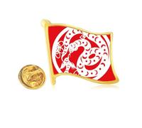Pin de solapa de metal dorado con diseño de serpiente de animales del zodiaco chino