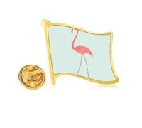 Pin de solapa de metal dorado con patrón de flango, estilo Art Deco