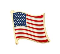 Pin de solapa de metal esmaltado con bandera nacional de Estados Unidos de América, 1,9 x 1,6 cm, estrellas y rayas, acabado esmaltado duro con cierre seguro para eventos patrióticos
