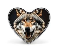 Pin de solapa de perro salchicha con hambre de lobo: broches en forma de corazón para hombre y mujer, accesorios de traje, pines de solapa esmaltados ligeros de 2,5 cm, botones para mochilas, sombrero