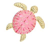 Pin de solapa de tortuga segura, sofisticado broche de joyería de textura tallada para regalo de reunión social especial, insignia de tortuga, One Size, como se describe
