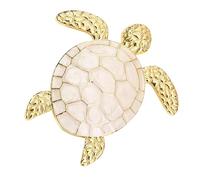 Pin de solapa de tortuga segura, sofisticado broche de joyería de textura tallada para regalo de reunión social especial, insignia de tortuga, One Size, como se describe