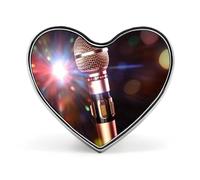 Pin de solapa de velero y puesta de sol, pines de solapa de corazón de metal, insignia de moda para camisas, chaquetas, sombreros, Love form, Aluminio, No es una piedra preciosa