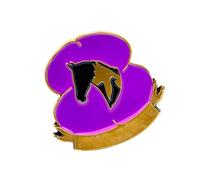 Pin de solapa del Día de los Caídos - Broche de flores Memorial Day | Pines de Solapa veterano | Pin de de Amapolas Moradas | Broche Soldado | Pines de Solapa por temor a que olvidamos el