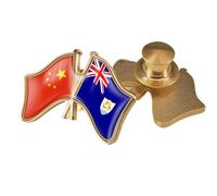 Pin De Solapa Divertido Con La Bandera De China Y Anguila En La Intersección Insignia De Amistad De Cristal De Estilo Étnico Patriótico Elegante Broche Para Corbata Insignia Joyería Sombrero Ropa