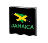 Pin de solapa divertido "I Love Jamaica" cuadrado, broche de 0,7 pulgadas, insignia, accesorios de ropa para hombres y mujeres.