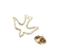 Pin de solapa dorado con paloma del Espíritu Santo | Diseño de pájaro | Gran regalo cristiano para primera comunión y confirmación | Accesorio espiritual para ropa y bolsos, Metal
