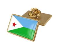 Pin De Solapa Esmaltado Con Bandera De Yibuti Broches Con Insignia Patriótica De Yibuti - Broches De Banderas Nacionales De Yibuti, Insignias De Yibuti Abrigo Camisas De Mezclilla Regalos De Joyerí