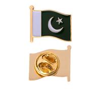 Pin de solapa esmaltado con diseño de bandera de Pakistán hecho de metal para hombre y mujer, estilo patriótico pakistaní