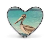 Pin de solapa esmaltado con diseño de corazón de Pelican On The Beach