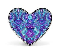 Pin de solapa esmaltado con diseño de mandala psicodélico e hipnosis, broche de corazón, insignia divertida y linda para mochilas y sombreros de 2,5 cm (1 pulgada)
