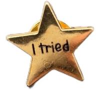 Pin de solapa esmaltado con texto "I Tried Stars", 3 unidades