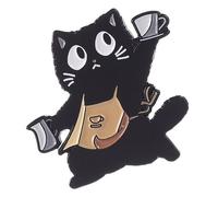 Pin de solapa esmaltado creativo con diseño de gato que añade encanto a trajes y ropa de cocina concepto de regalo para la novia, regalo humorístico de cocinero