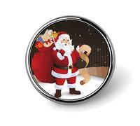 Pin de solapa esmaltado ligero, broche personalizado de Feliz Navidad para mujeres y hombres, sombrero, bolsa, chaqueta, accesorio de ropa, joyería, regalo, Circular, Aluminio, No es una piedra