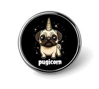 Pin de solapa personalizado con forma de perro pug, broche redondo, insignia, sombrero, ropa, joyería, regalos para hombres y mujeres, bodas y fiestas.