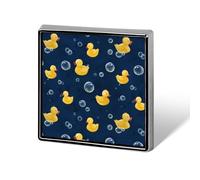 Pin de solapa personalizado de patos amarillos y burbujas, broche cuadrado, corbata, sombrero, traje, vestido, regalos para mujeres, hombres, bodas, cumpleaños
