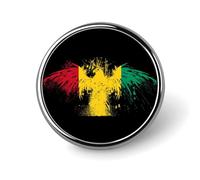 Pin de solapa redondo de metal con la bandera de Guinea, elegante broche de botón con diseño patriótico, insignias decorativas para hombres y mujeres.